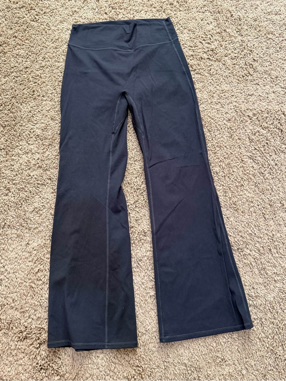 Womens Black Wide-Leg high waisted Active Pants
